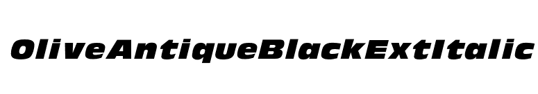 OliveAntiqueBlackExtItalic font preview
