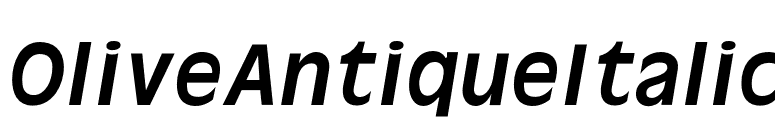 OliveAntiqueItalic font preview