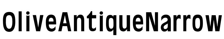 OliveAntiqueNarrow font preview