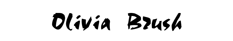 Olivia Brush font preview