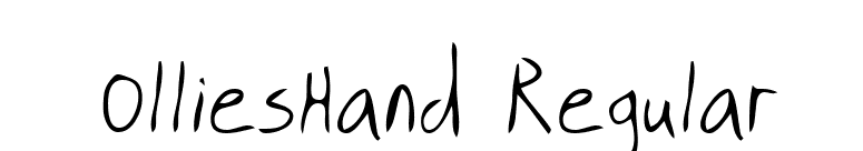OlliesHand Regular font preview