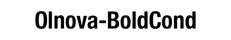 Olnova-BoldCond font preview