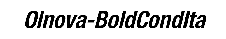 Olnova-BoldCondIta font preview