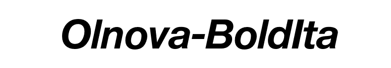 Olnova-BoldIta font preview