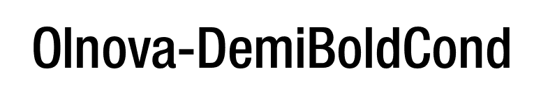 Olnova-DemiBoldCond font preview