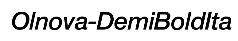 Olnova-DemiBoldIta font preview