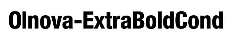 Olnova-ExtraBoldCond font preview