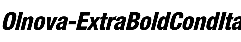 Olnova-ExtraBoldCondIta font preview