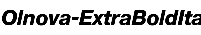 Olnova-ExtraBoldIta font preview
