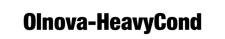 Olnova-HeavyCond font preview