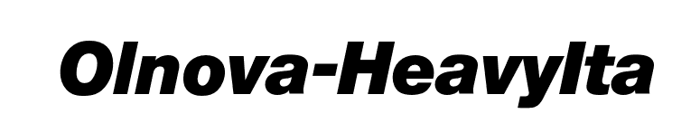 Olnova-HeavyIta font preview