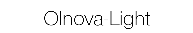 Olnova-Light font preview