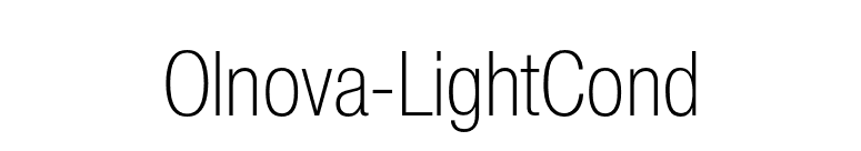 Olnova-LightCond font preview