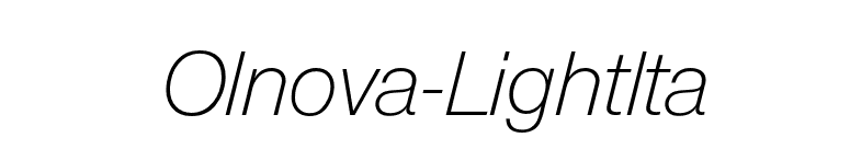 Olnova-LightIta font preview