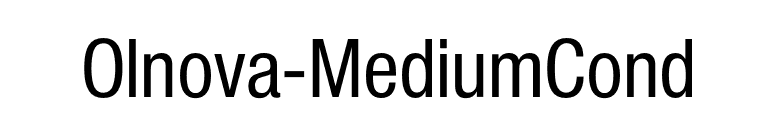 Olnova-MediumCond font preview