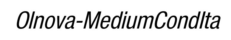 Olnova-MediumCondIta font preview