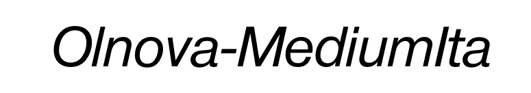 Olnova-MediumIta font preview