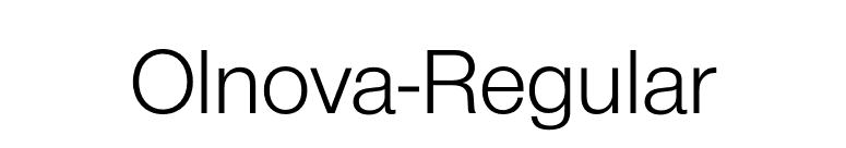 Olnova-Regular font preview