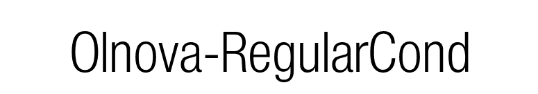 Olnova-RegularCond font preview
