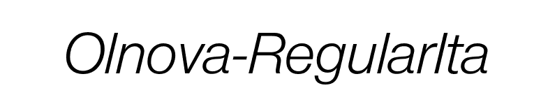 Olnova-RegularIta font preview