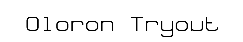 Oloron Tryout font preview