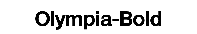 Olympia-Bold font preview