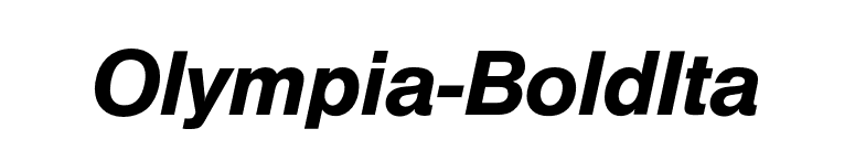 Olympia-BoldIta font preview