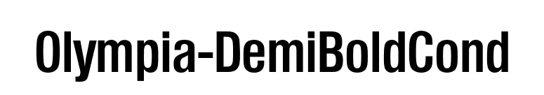 Olympia-DemiBoldCond font preview