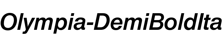 Olympia-DemiBoldIta font preview