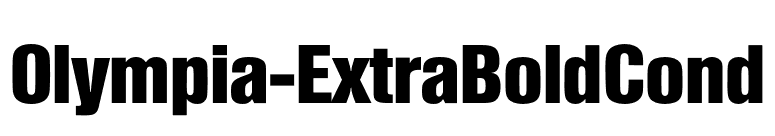 Olympia-ExtraBoldCond font preview