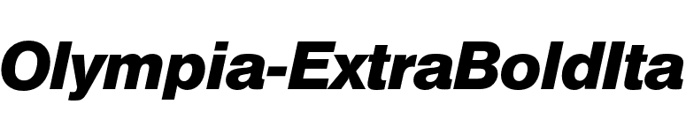 Olympia-ExtraBoldIta font preview