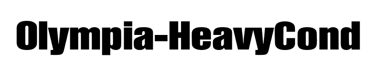 Olympia-HeavyCond font preview