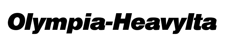 Olympia-HeavyIta font preview