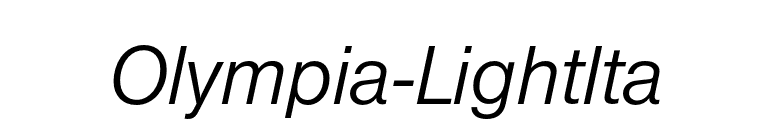 Olympia-LightIta font preview