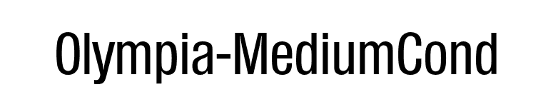 Olympia-MediumCond font preview