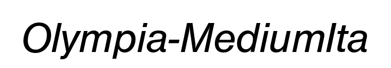 Olympia-MediumIta font preview