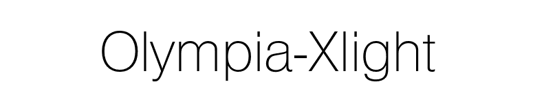 Olympia-Xlight font preview