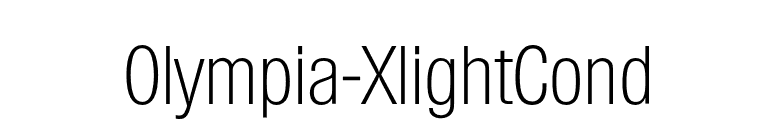 Olympia-XlightCond font preview