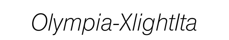 Olympia-XlightIta font preview