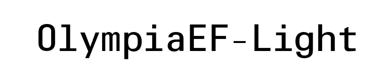 OlympiaEF-Light font preview