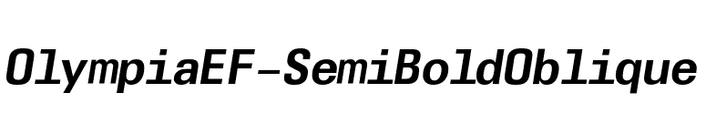 OlympiaEF-SemiBoldOblique font preview