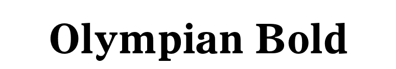 Olympian Bold font preview