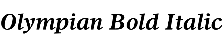 Olympian Bold Italic font preview