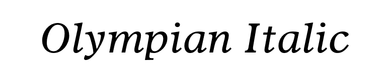 Olympian Italic font preview