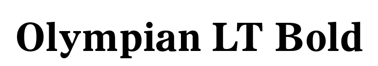 Olympian LT Bold font preview