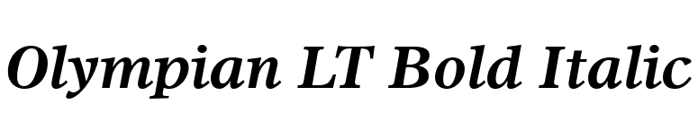 Olympian LT Bold Italic font preview