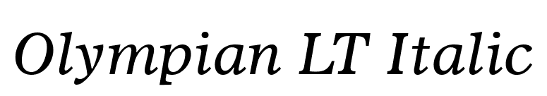 Olympian LT Italic font preview