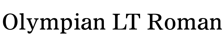 Olympian LT Roman font preview