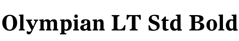 Olympian LT Std Bold font preview