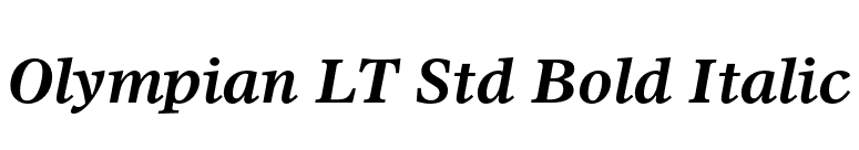 Olympian LT Std Bold Italic font preview
